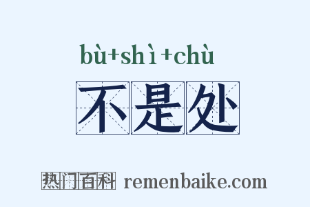 不是处是什么意思的图片